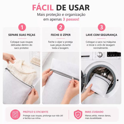Kit Com 5 Sacos De Lavar